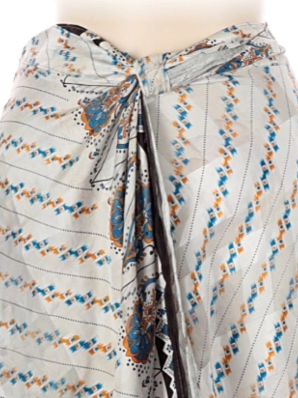 Henna 100% Silk Wrap Skirt - Multi-Colored - One Size - Picture 3 of 7